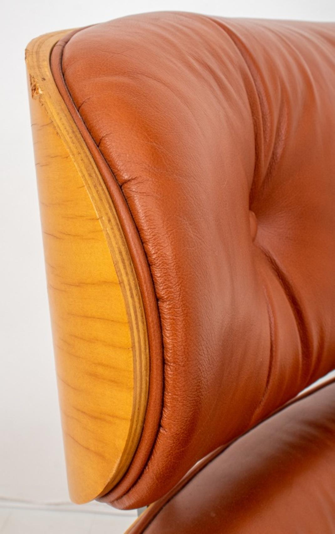 Eames for Miller Manner Leather Arm Chair For Sale 5
