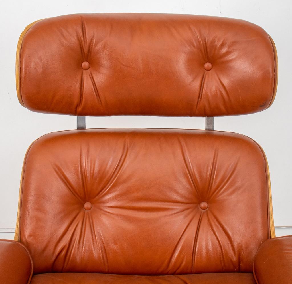 Mid-Century Modern Eames for Miller Manner Leather Arm Chair For Sale