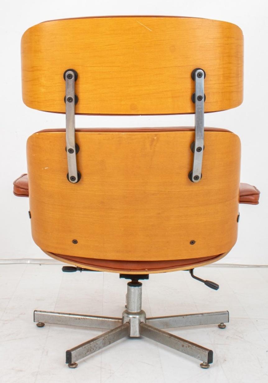 Eames for Miller Manner Leather Arm Chair For Sale 2