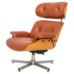 Vintage Eames for Miller Manner Leather Arm Chair