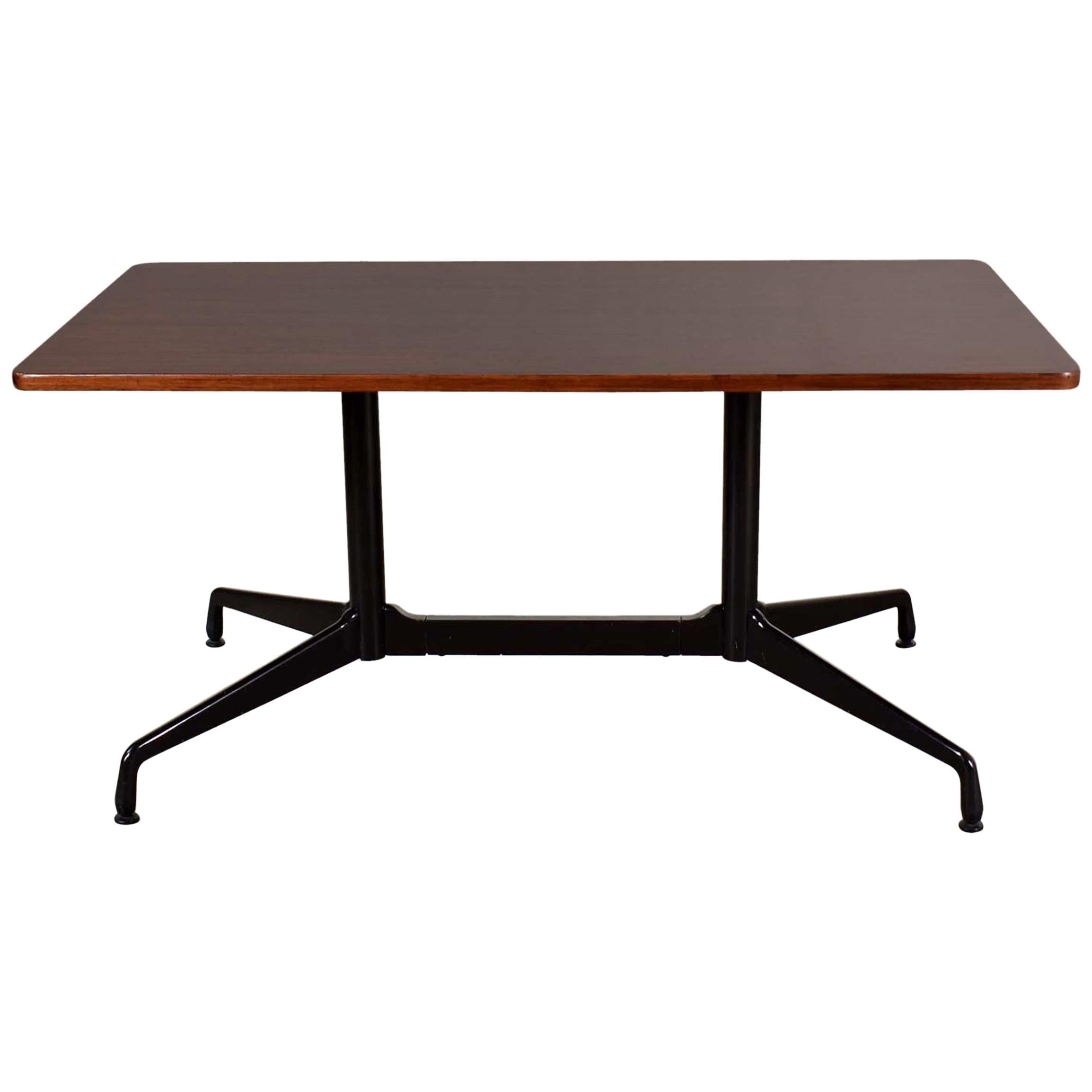Eames Herman Miller Aluminum Group Conference or Dining Table Rosewood and Black