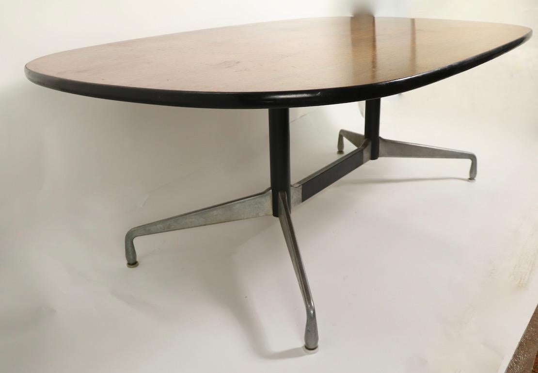 Eames Herman Miller Aluminum Group Conference Table with Rosewood Top 3