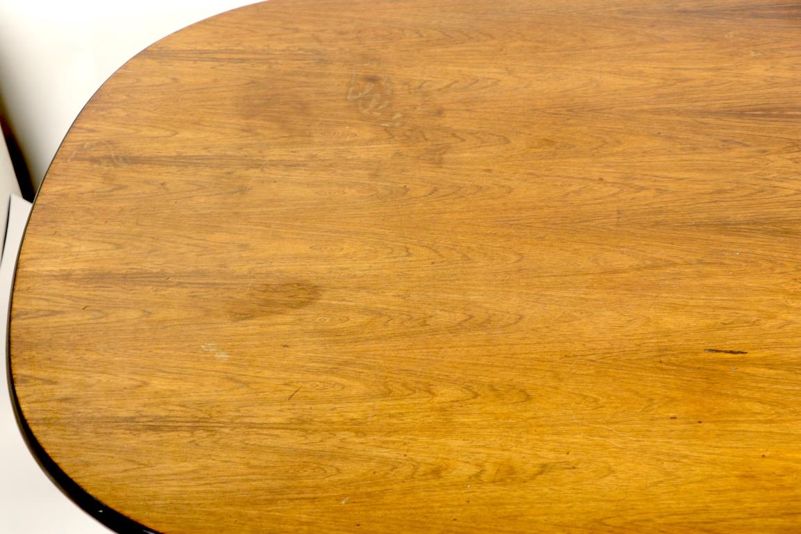 20th Century Eames Herman Miller Aluminum Group Conference Table with Rosewood Top