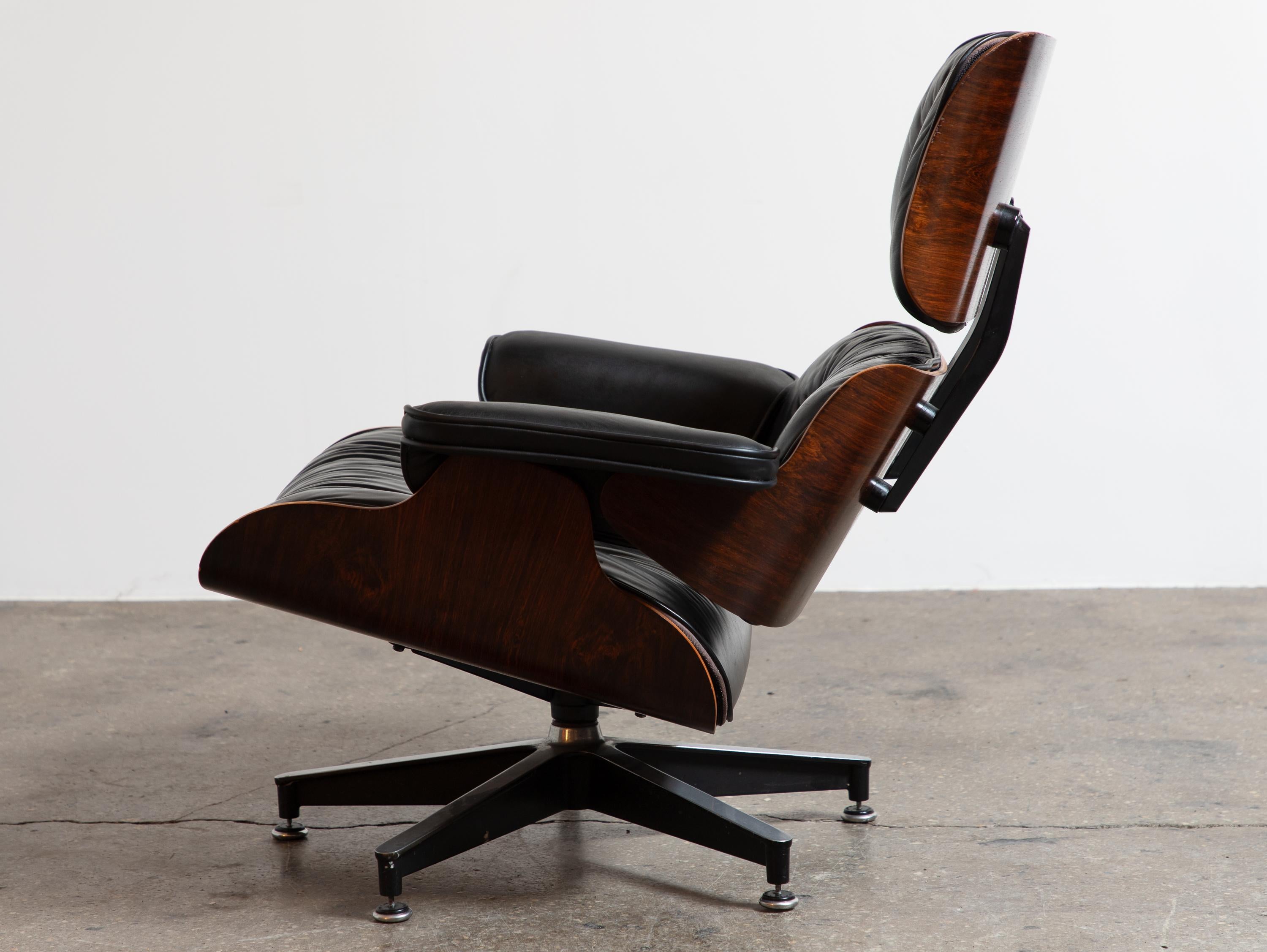 American Eames Herman Miller Brazilian Rosewood 670 Lounge Chair and 671 Ottoman