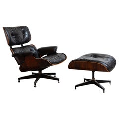 Eames Herman Miller Brazilian Rosewood 670 Lounge Chair and 671 Ottoman