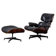 Eames Herman Miller Brazilian Rosewood 670 Lounge Chair and 671 Ottoman