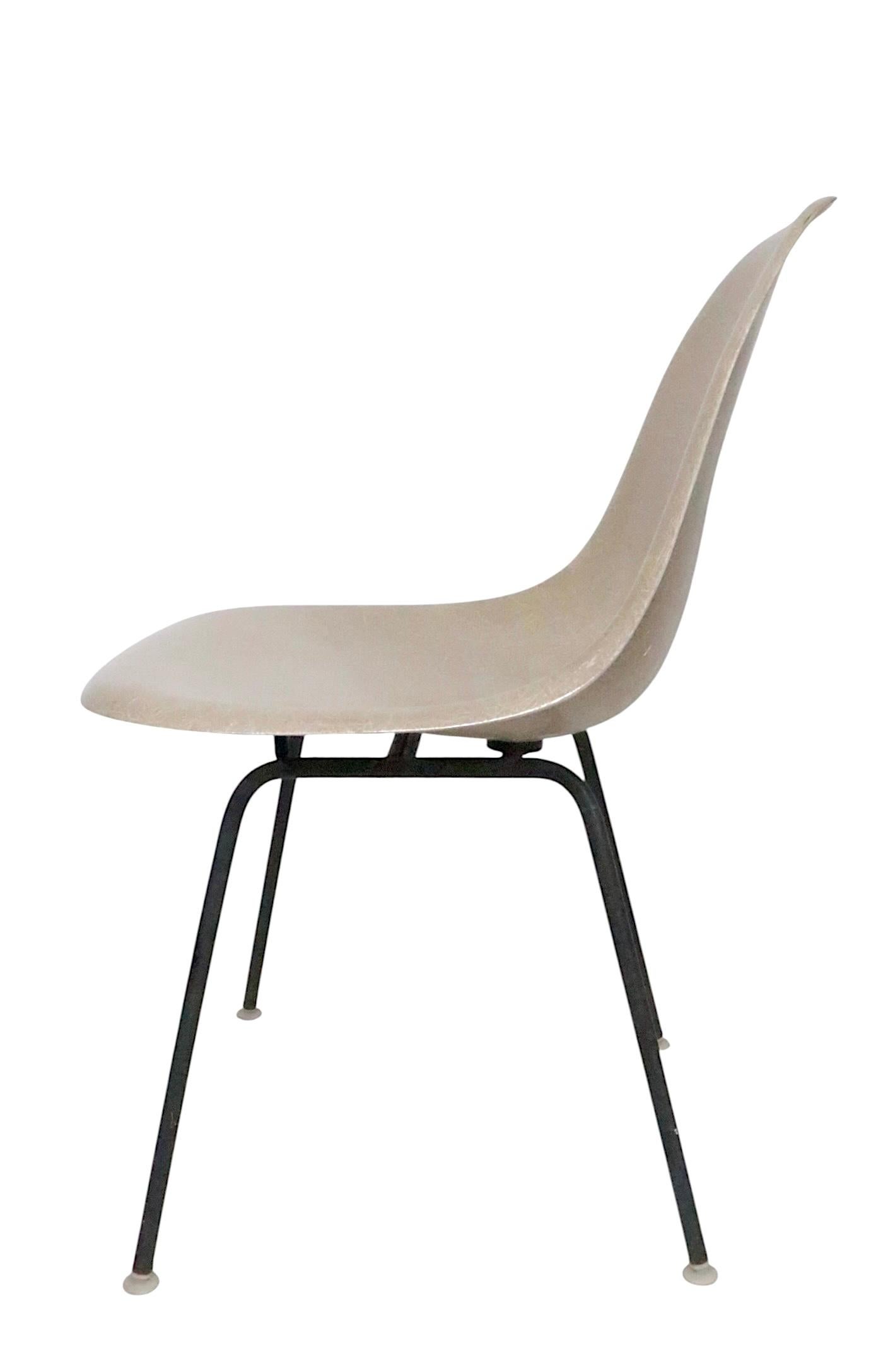 Eames Herman Miller  Fiberglass Shell DSX Chair from IBM c 1950/60's For Sale 8