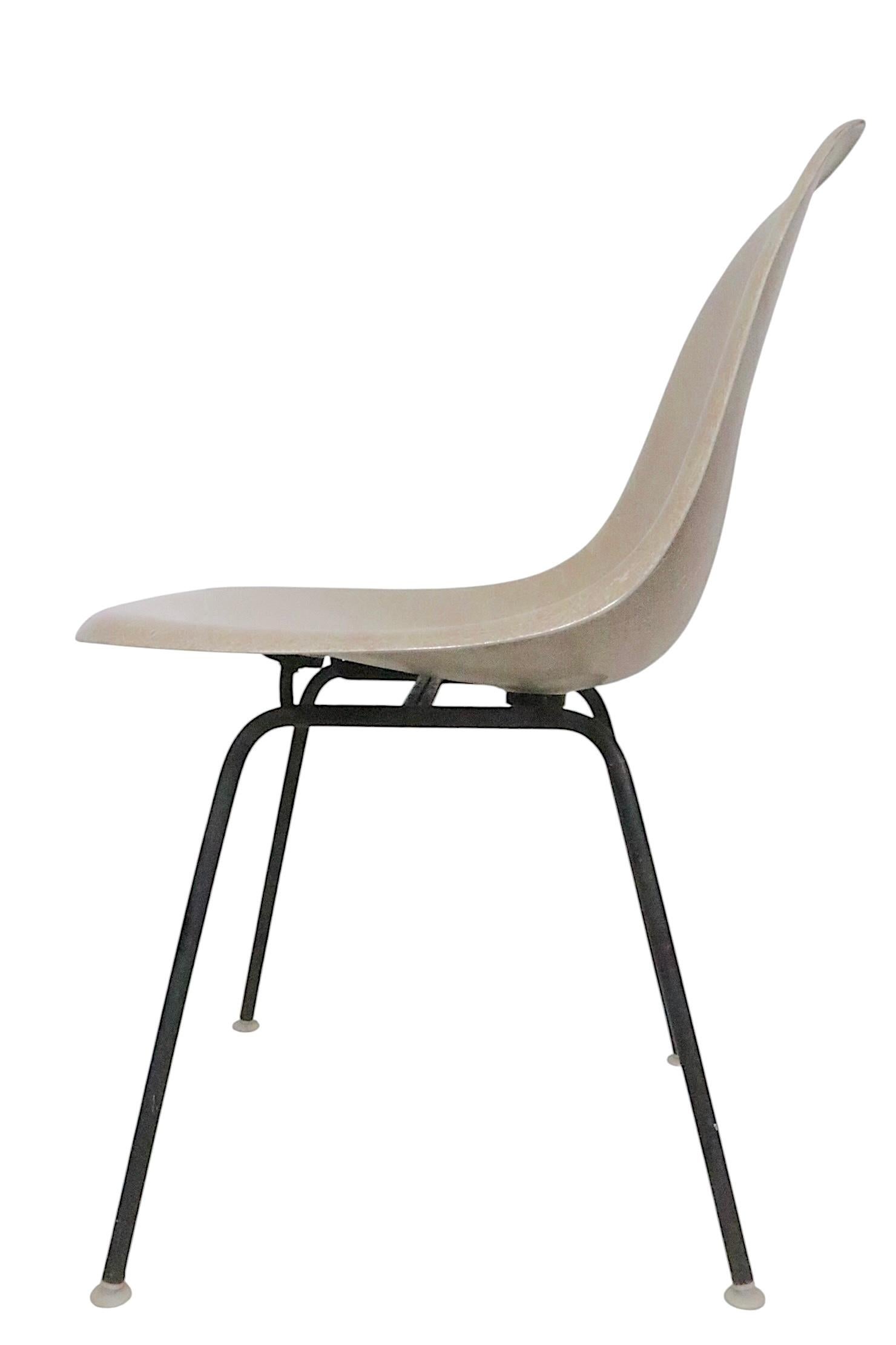 American Eames Herman Miller  Fiberglass Shell DSX Chair from IBM c 1950/60's For Sale