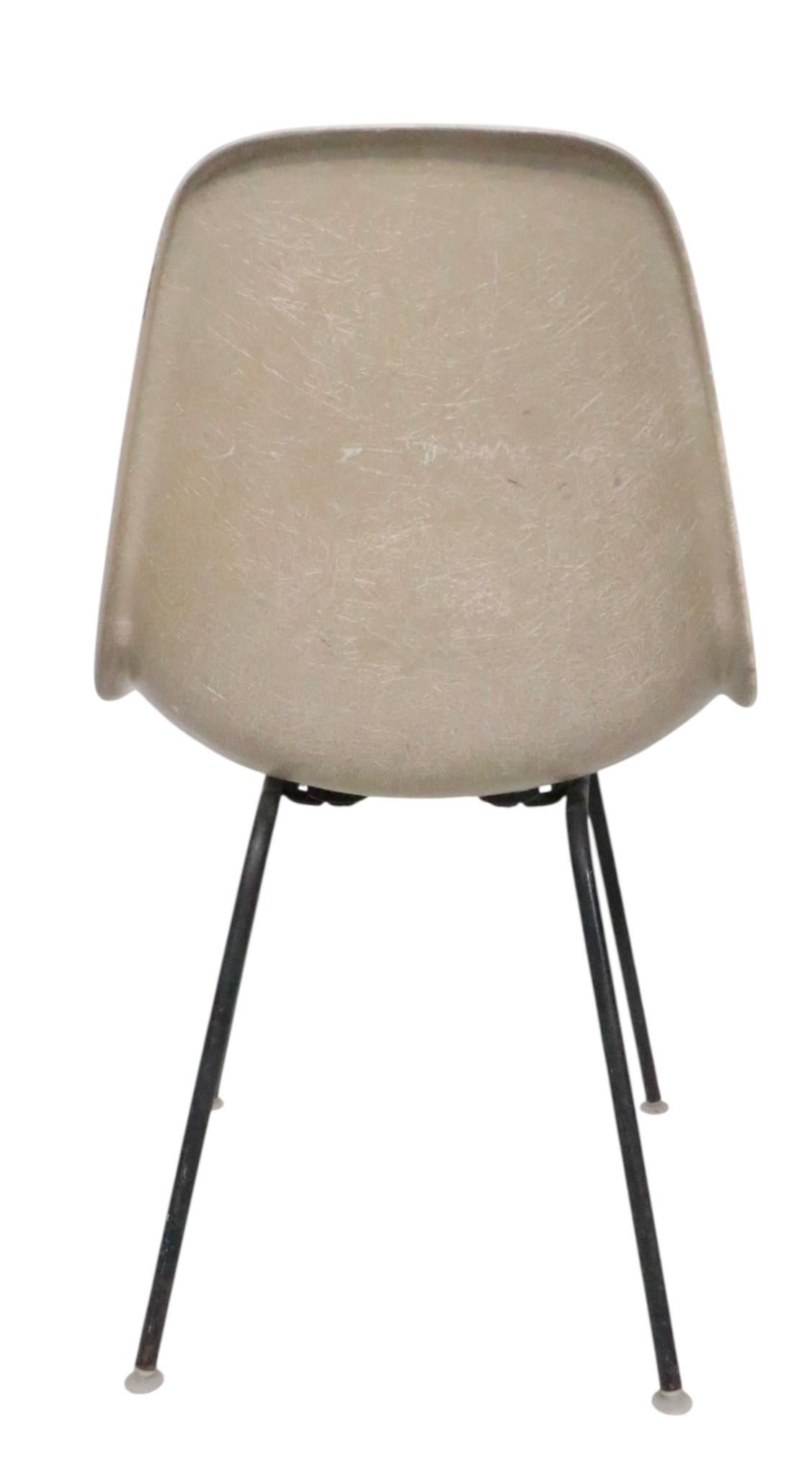 20th Century Eames Herman Miller  Fiberglass Shell DSX Chair from IBM c 1950/60's For Sale