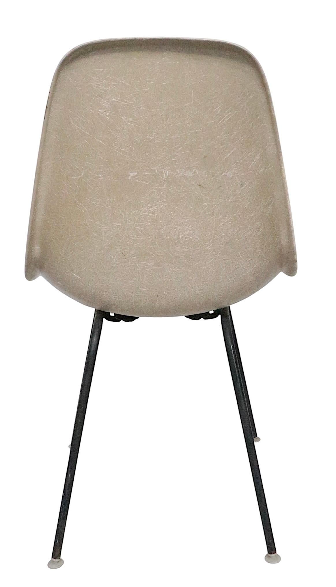 Metal Eames Herman Miller  Fiberglass Shell DSX Chair from IBM c 1950/60's For Sale