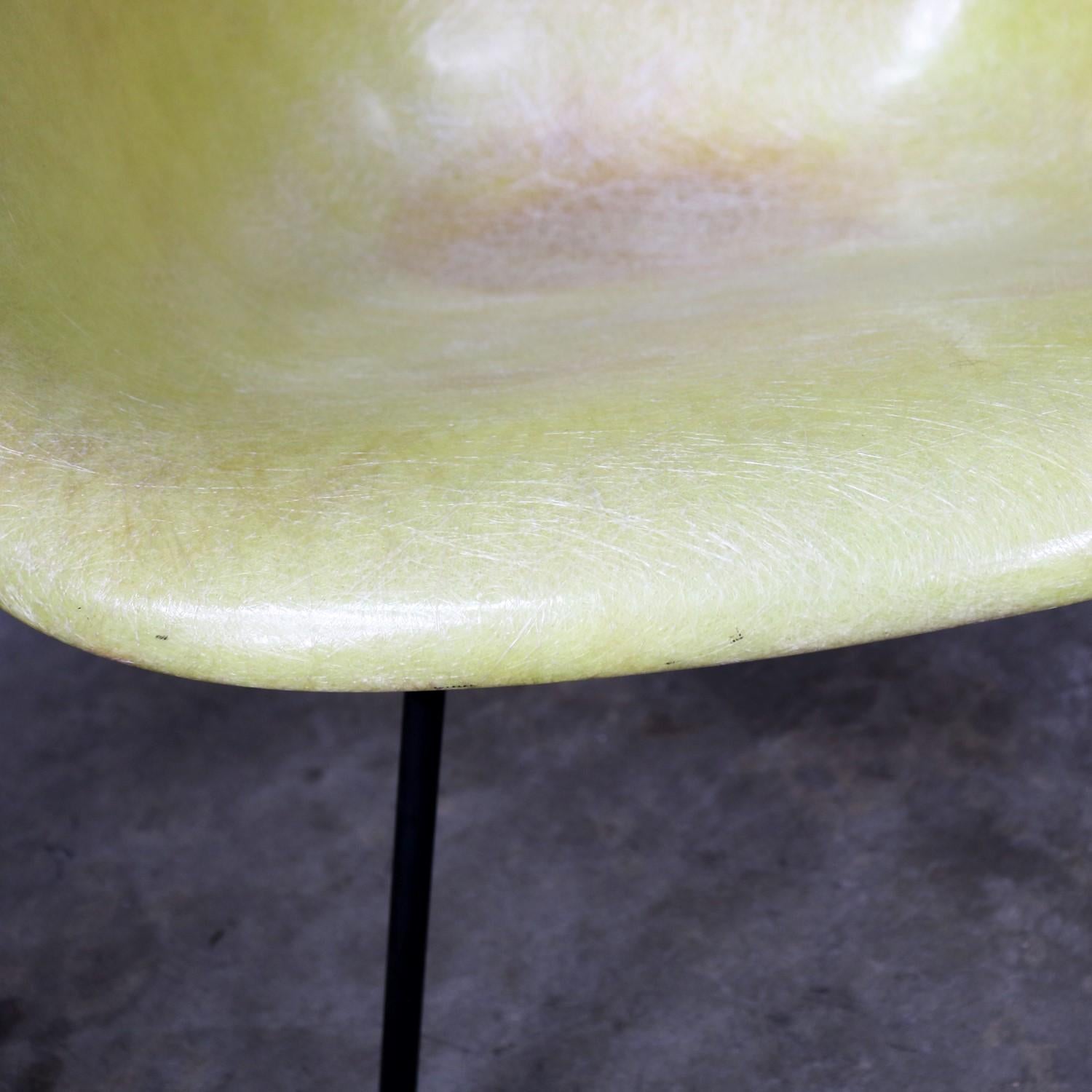Eames Herman Miller LAX Fiberglass Arm Shell Chair X Base Zenith Rope Edge For Sale 4