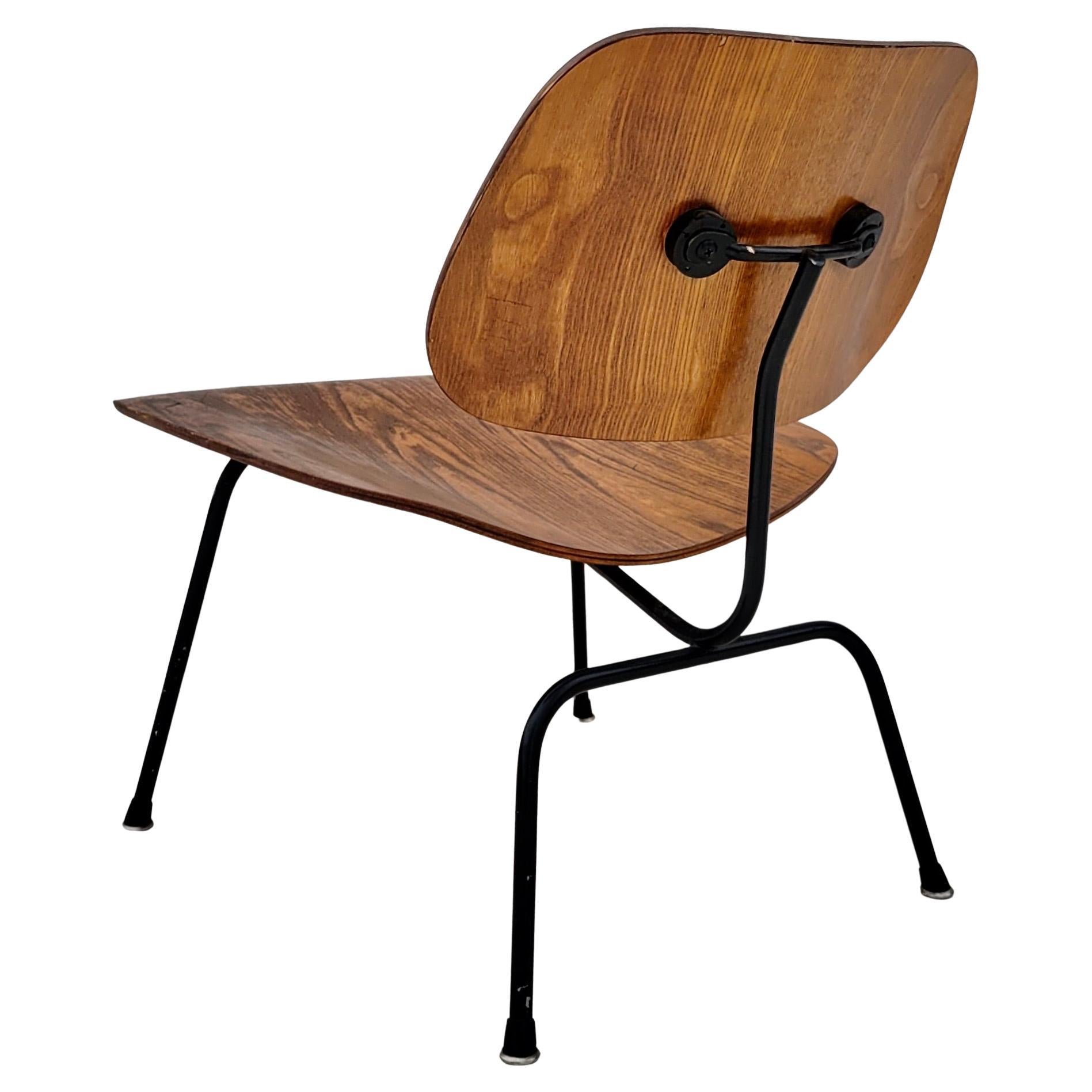 Eames Herman Miller LCM Lounge Chair Metal Calico Ash im Angebot