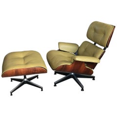 Eames Herman Miller Lounge Chair 670 671 Minty Green Leather