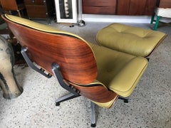 Eames Herman Miller Lounge Chair 670 671 Minty Green Leather