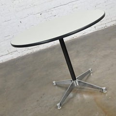 Eames Herman Miller MCM Aluminum Group Tables Contract Base Black & White