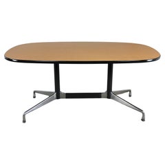 Vintage Eames Herman Miller Oval Conference Dining Table Universal Segmented Laminate 