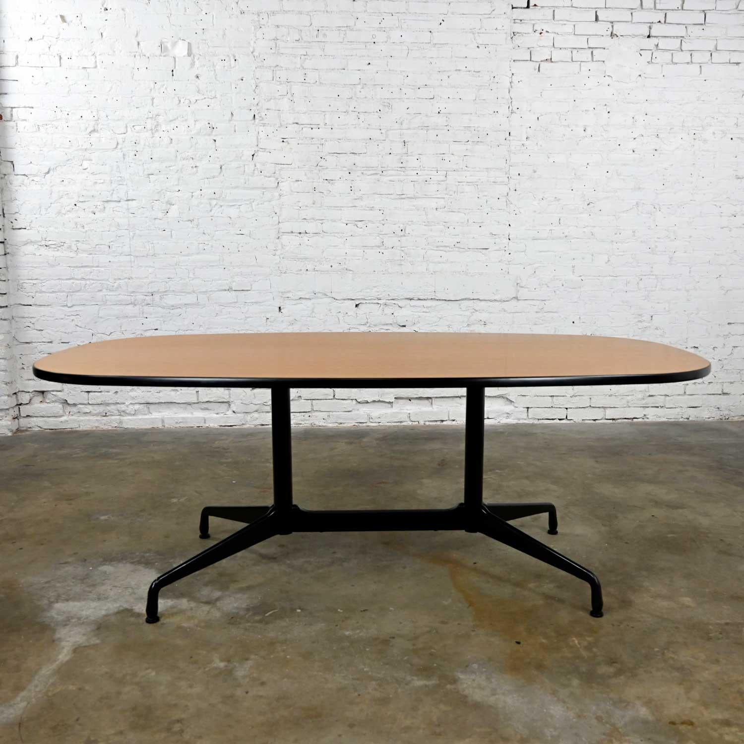 Paint Eames Herman Miller Oval Conference or Dining Table Universal Segmented Base