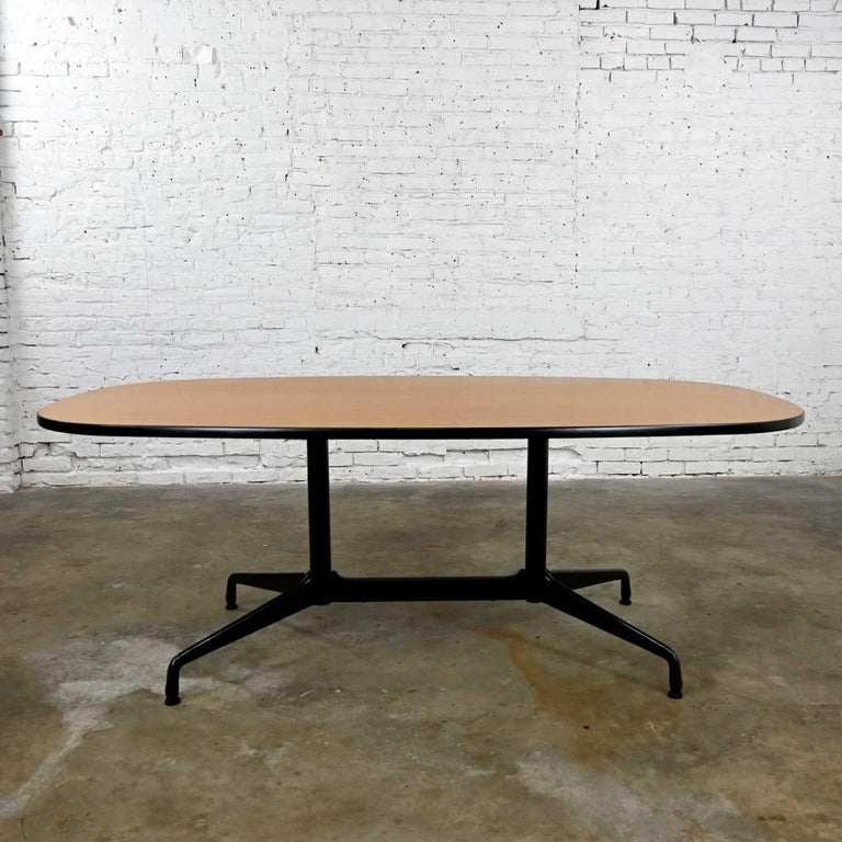 Eames Herman Miller Oval Conference or Dining Table Universal Segmented Base 3