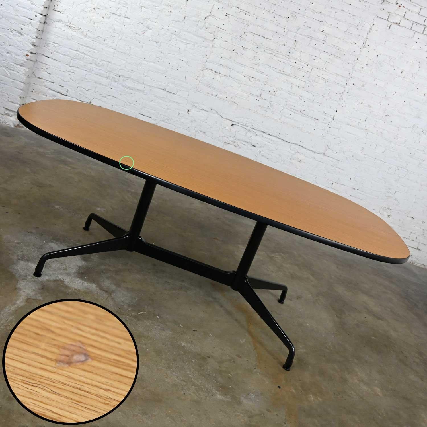 Eames Herman Miller Oval Conference or Dining Table Universal Segmented Base 5