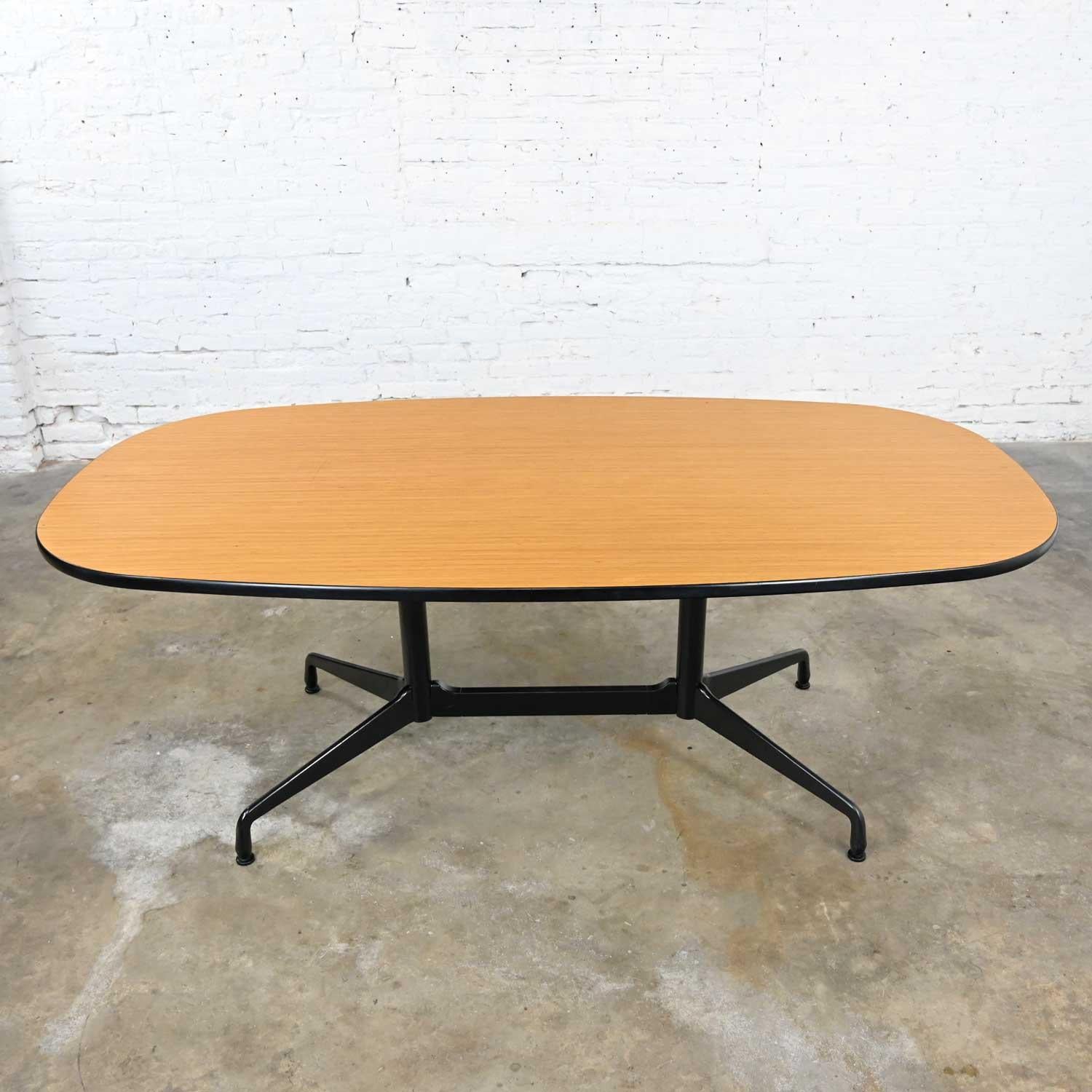 Eames Herman Miller Oval Conference or Dining Table Universal Segmented Base 6