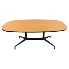 Used Eames Herman Miller Oval Conference or Dining Table Universal Segmented Base