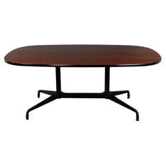 Antique Eames Herman Miller Oval Conference Dining Table Universal Segmented Cherry  