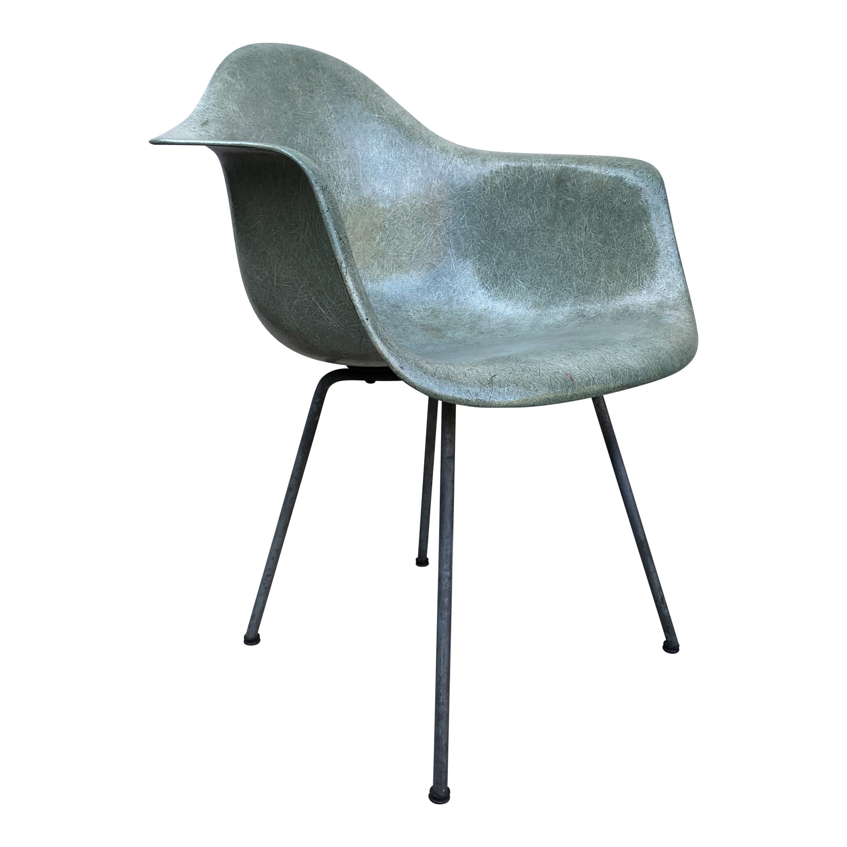 6 Eames Herman Miller Seafoam Green Zenith DAX Chair, Midcentury Collectible