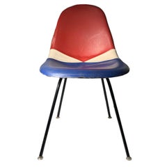 Eames Herman Miller Unusual Patriot Pattern Upholstered Shell Chair