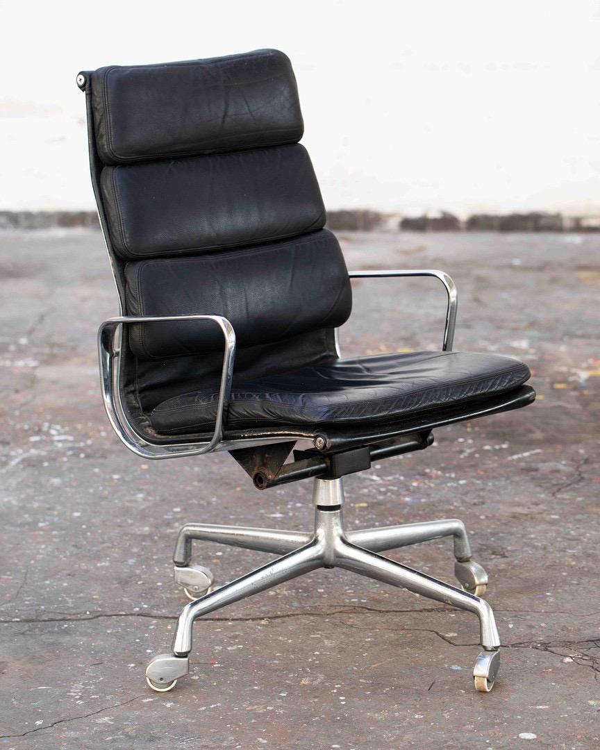 American Eames Highback Softpad Office Chair for Herman Miller, Mod EA 219, USA, 1960s For Sale