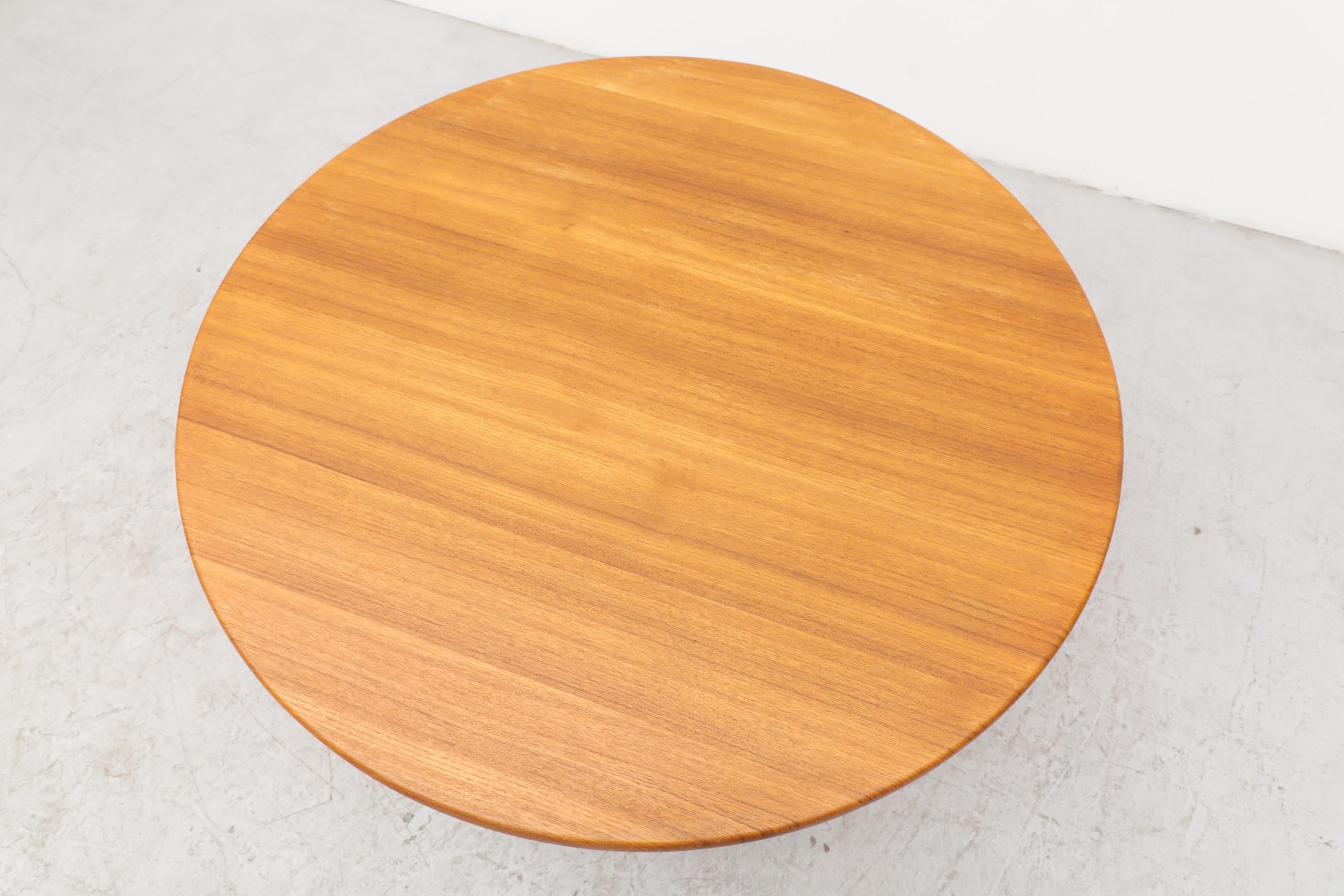 Herman Miller Inspired Solid Wood Topped Mid-Century Pedestal Table 3