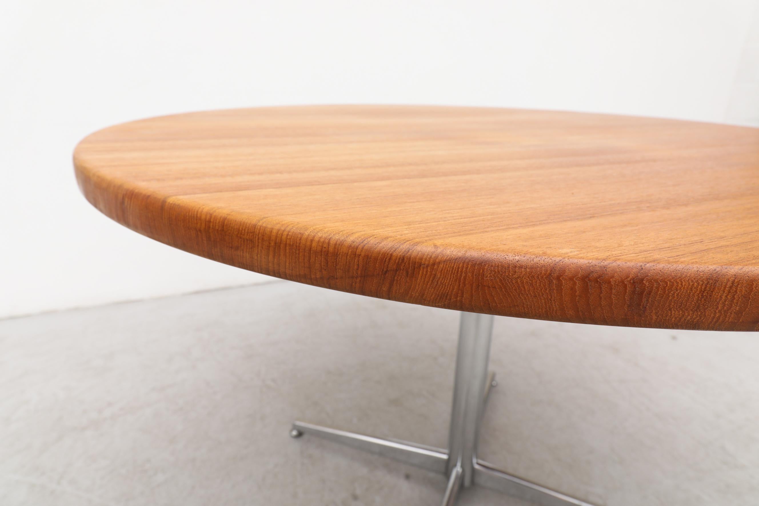 Herman Miller Inspired Solid Wood Topped Mid-Century Pedestal Table 4