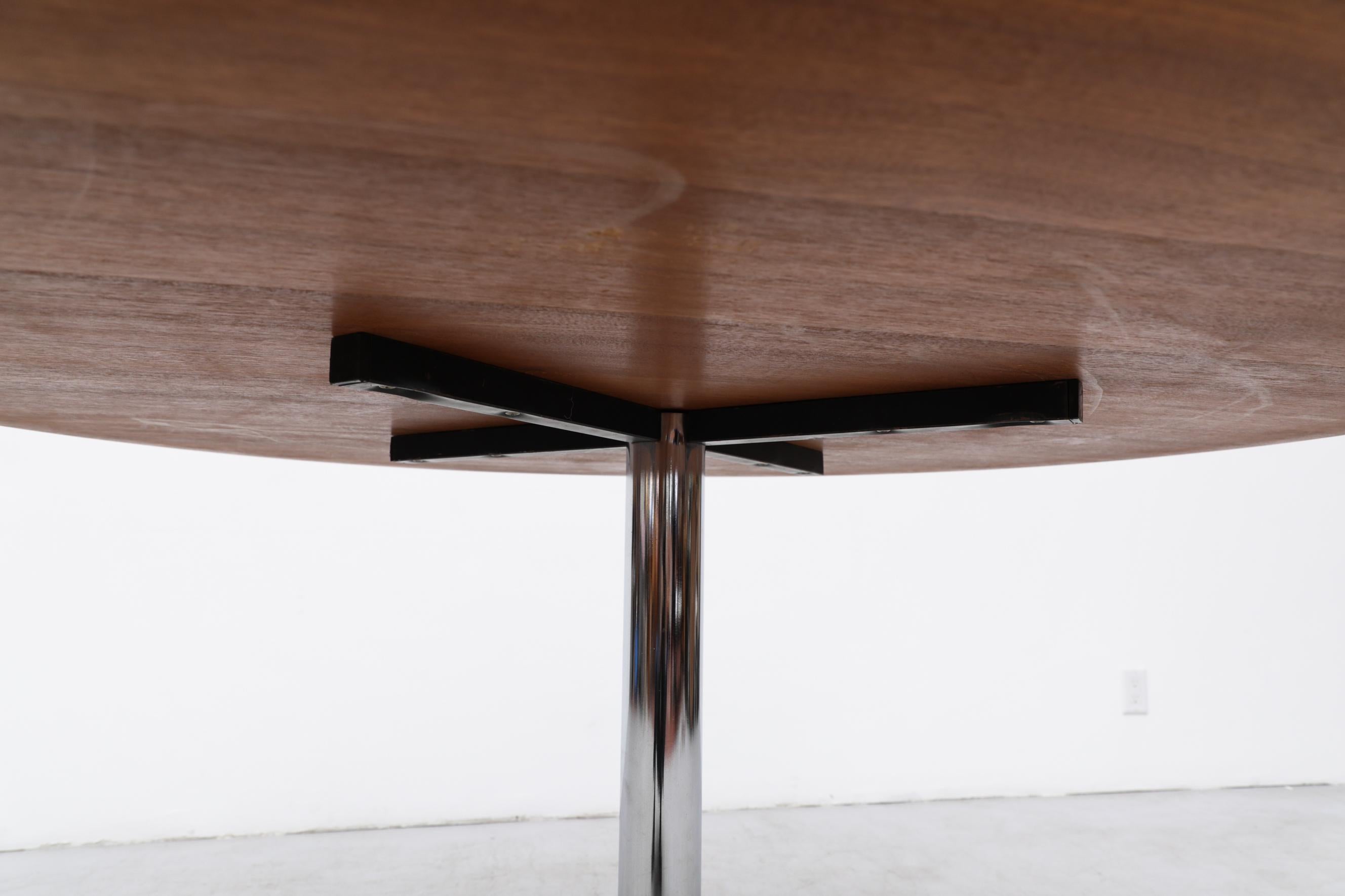 Herman Miller Inspired Solid Wood Topped Mid-Century Pedestal Table 6