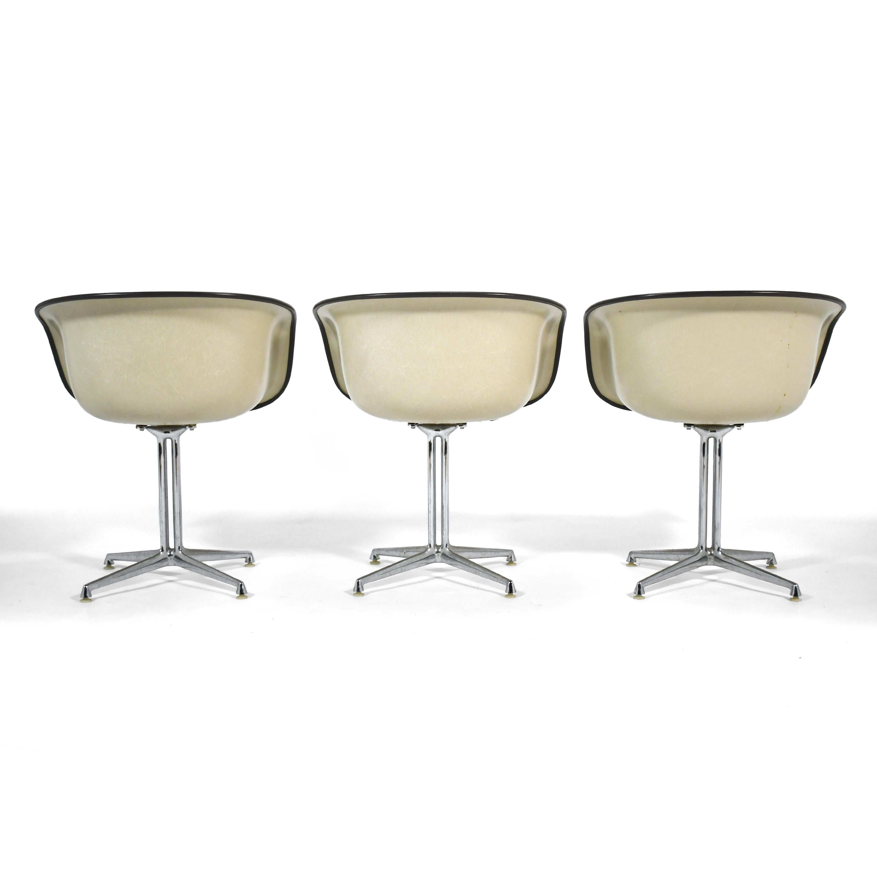 Aluminum Eames La Fonda Chairs by Herman Miller