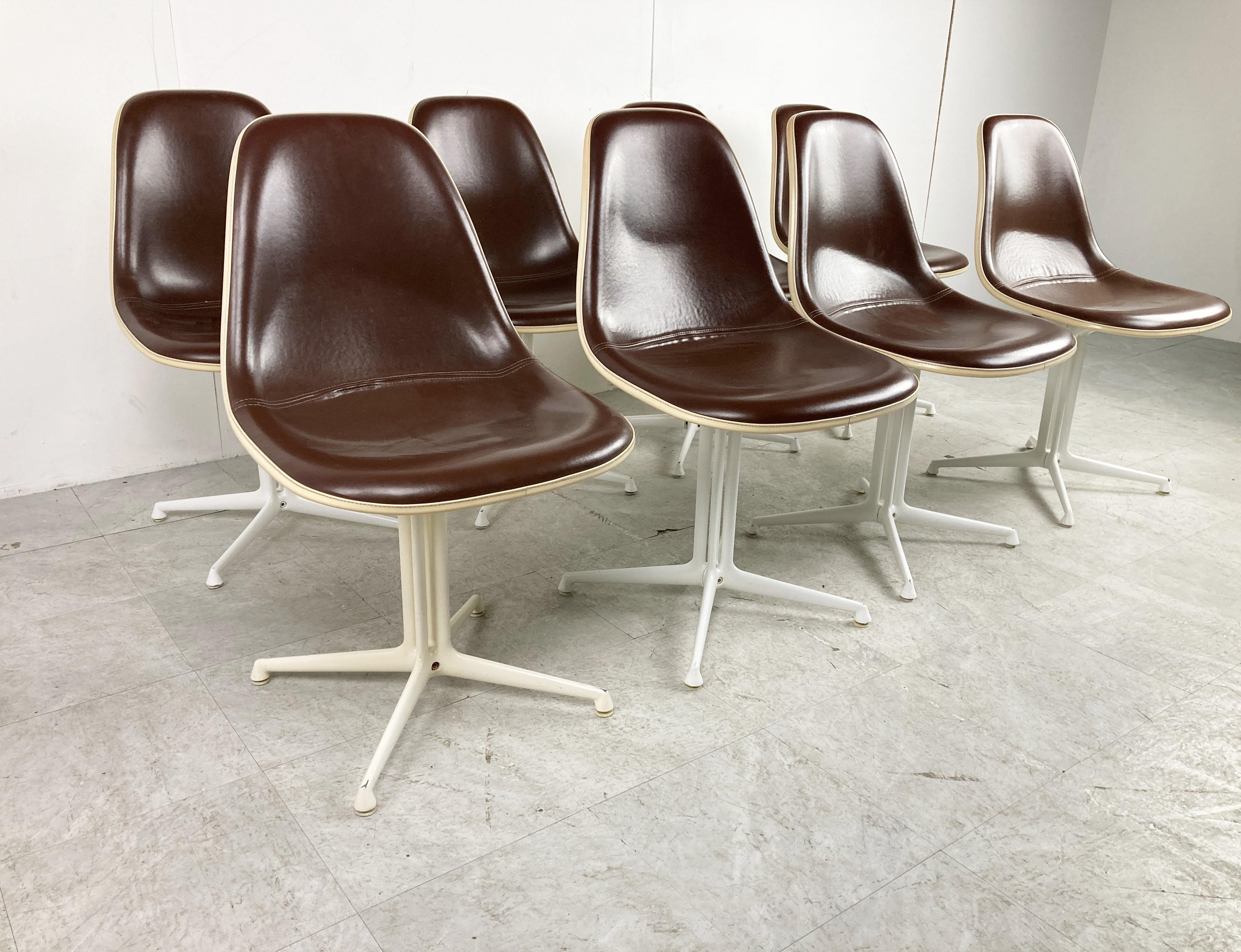 American Eames La Fonda Chairs by Herman Miller, Set of 8 1960s