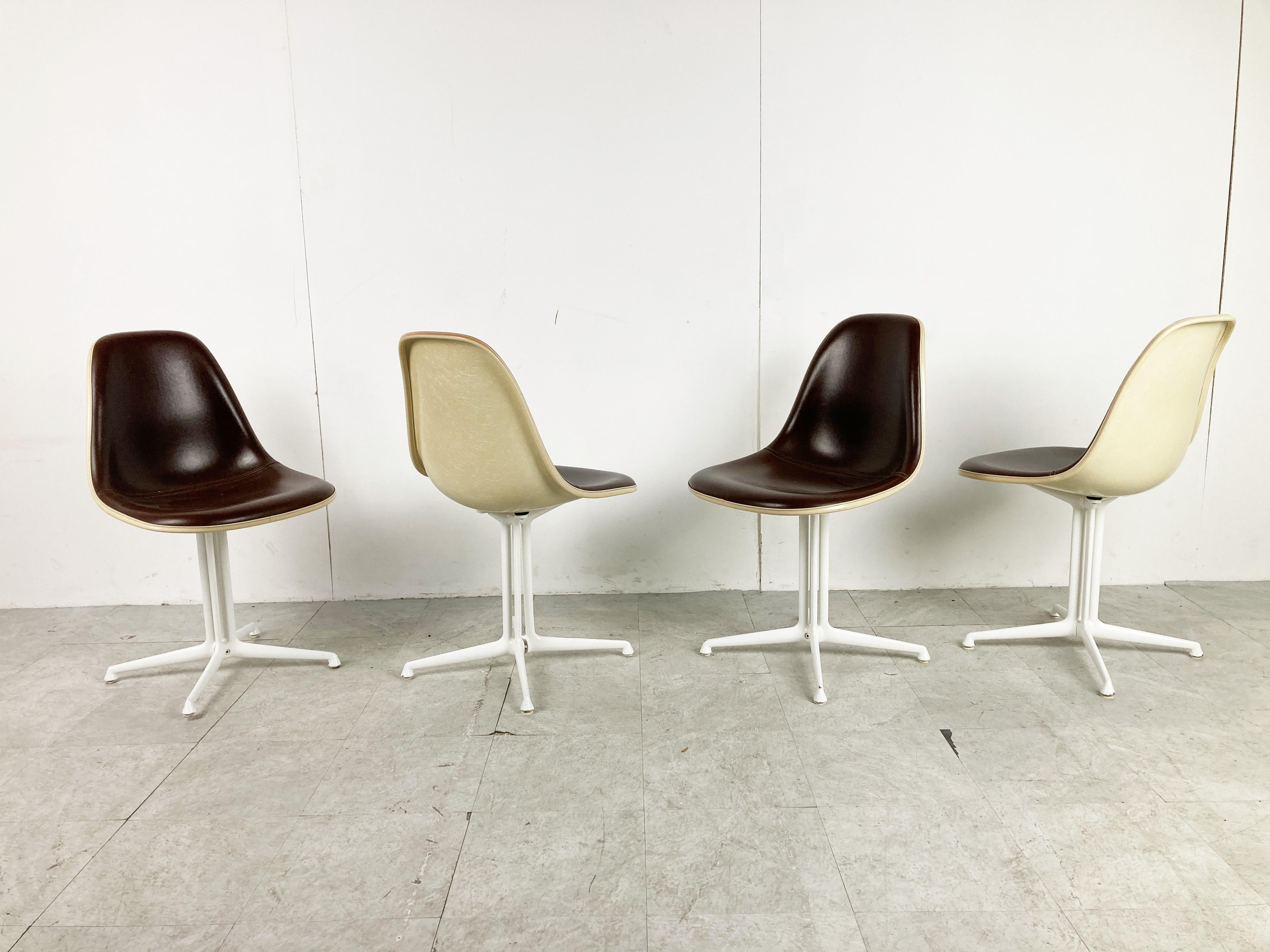 Metal Eames La Fonda Chairs by Herman Miller, Set of 8 1960s