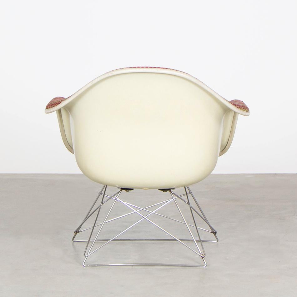 Eames LAR Lounge Chairs with Original Alexander Girard Fabric, Herman Miller 6