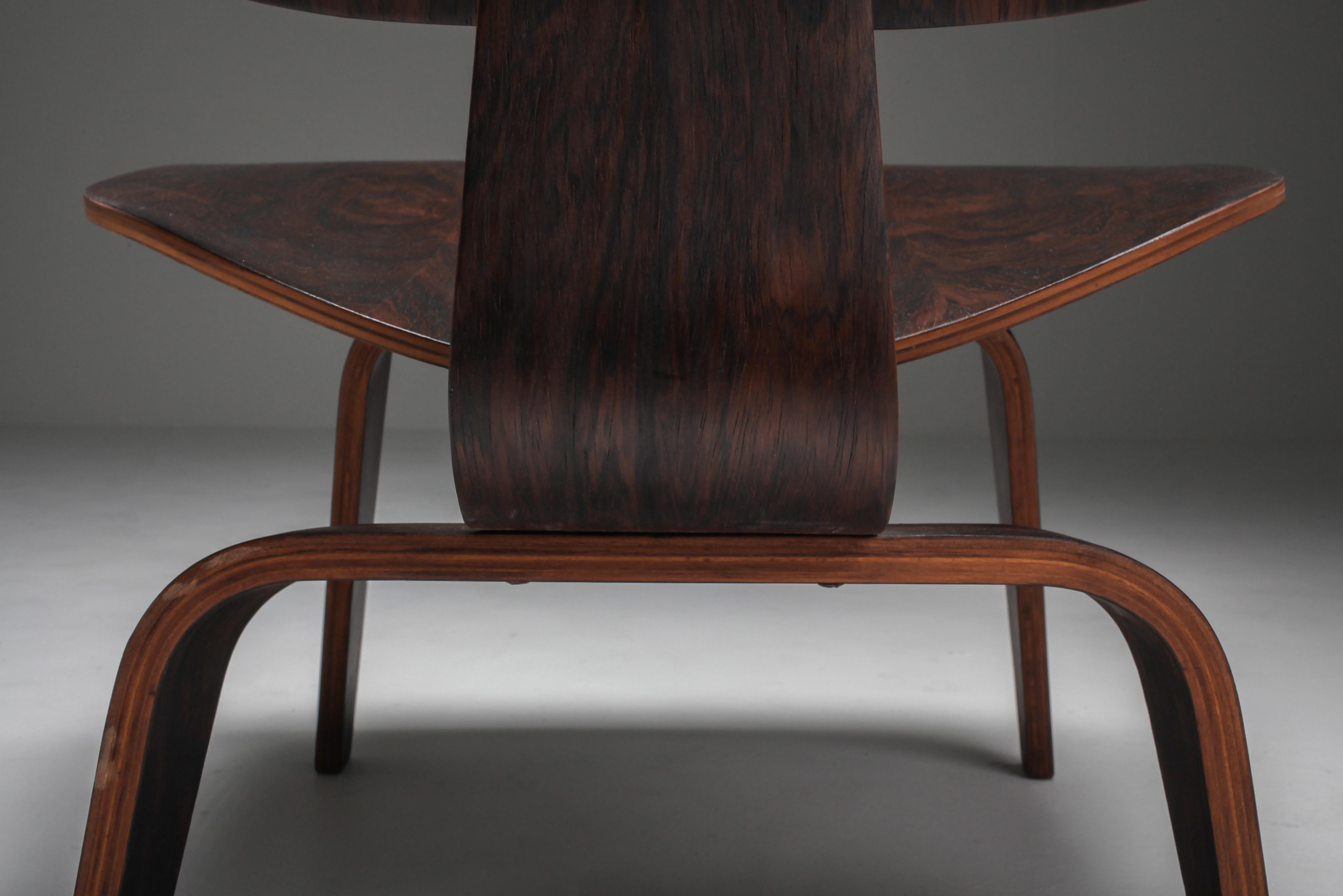 Eames LCW Pre-Production, Lounge Chair in Rio Rosewood, USA, 1945 3