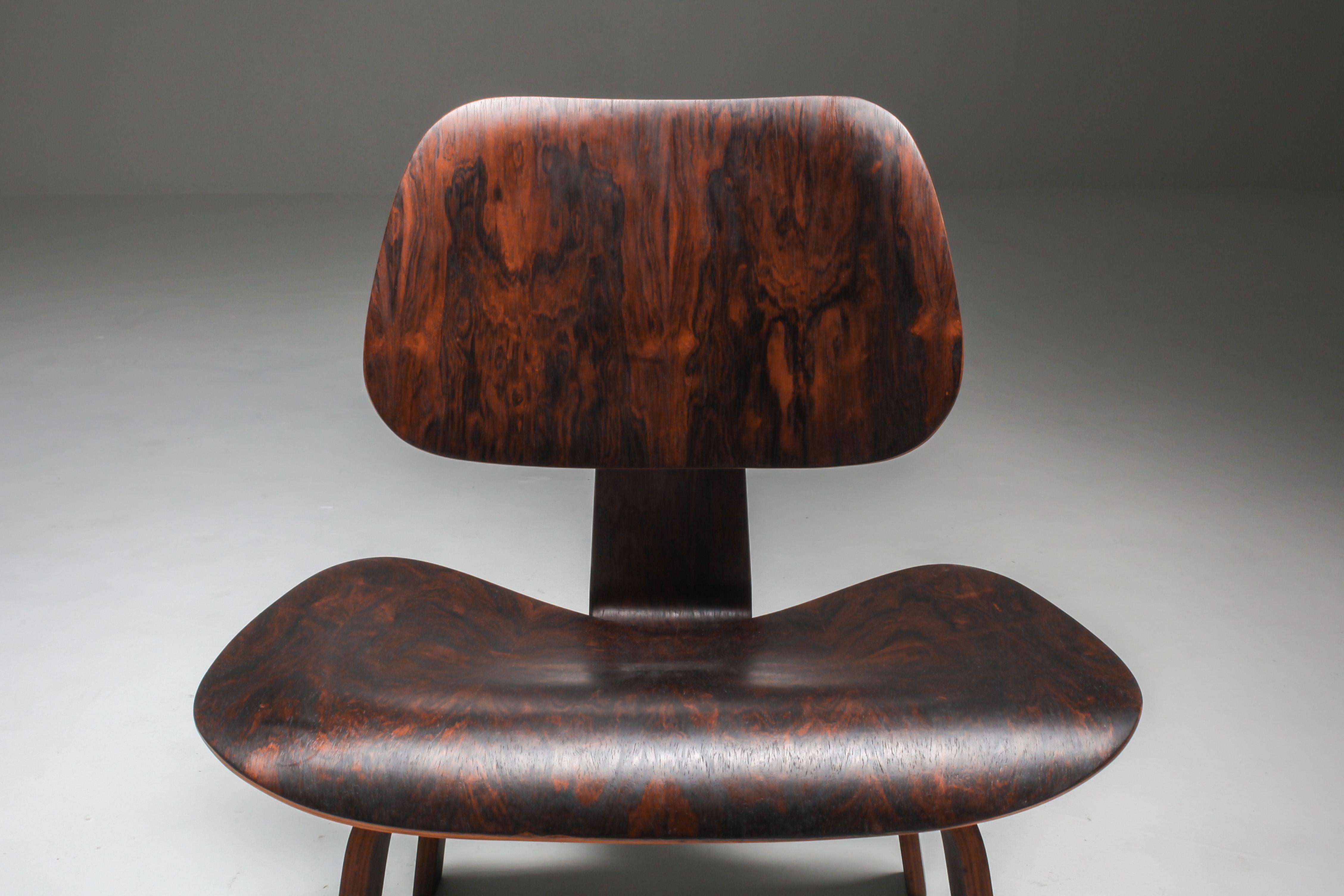 Eames LCW Pre-Production, Lounge Chair in Rio Rosewood, USA, 1945 6