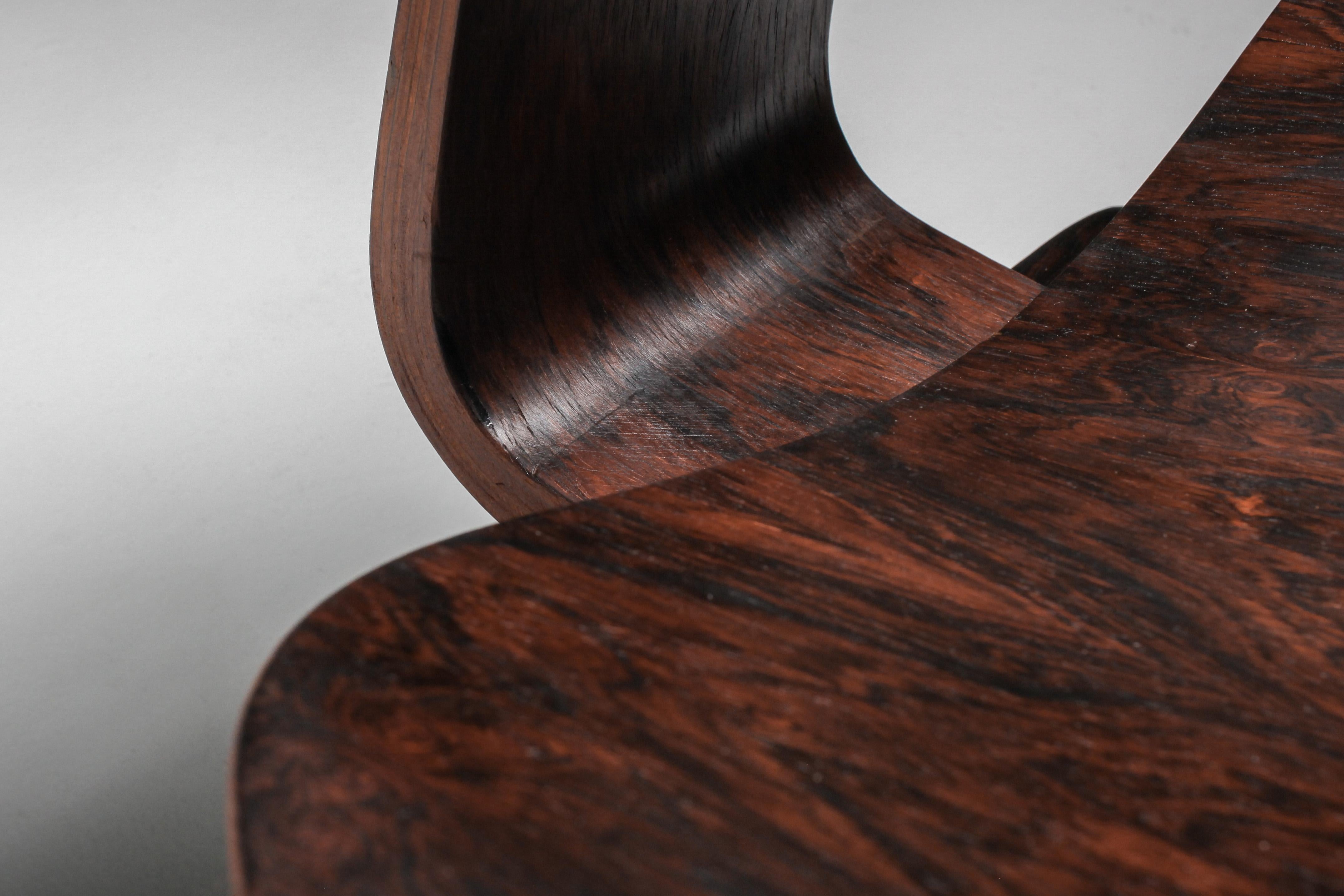 Eames LCW Pre-Production, Lounge Chair in Rio Rosewood, USA, 1945 7