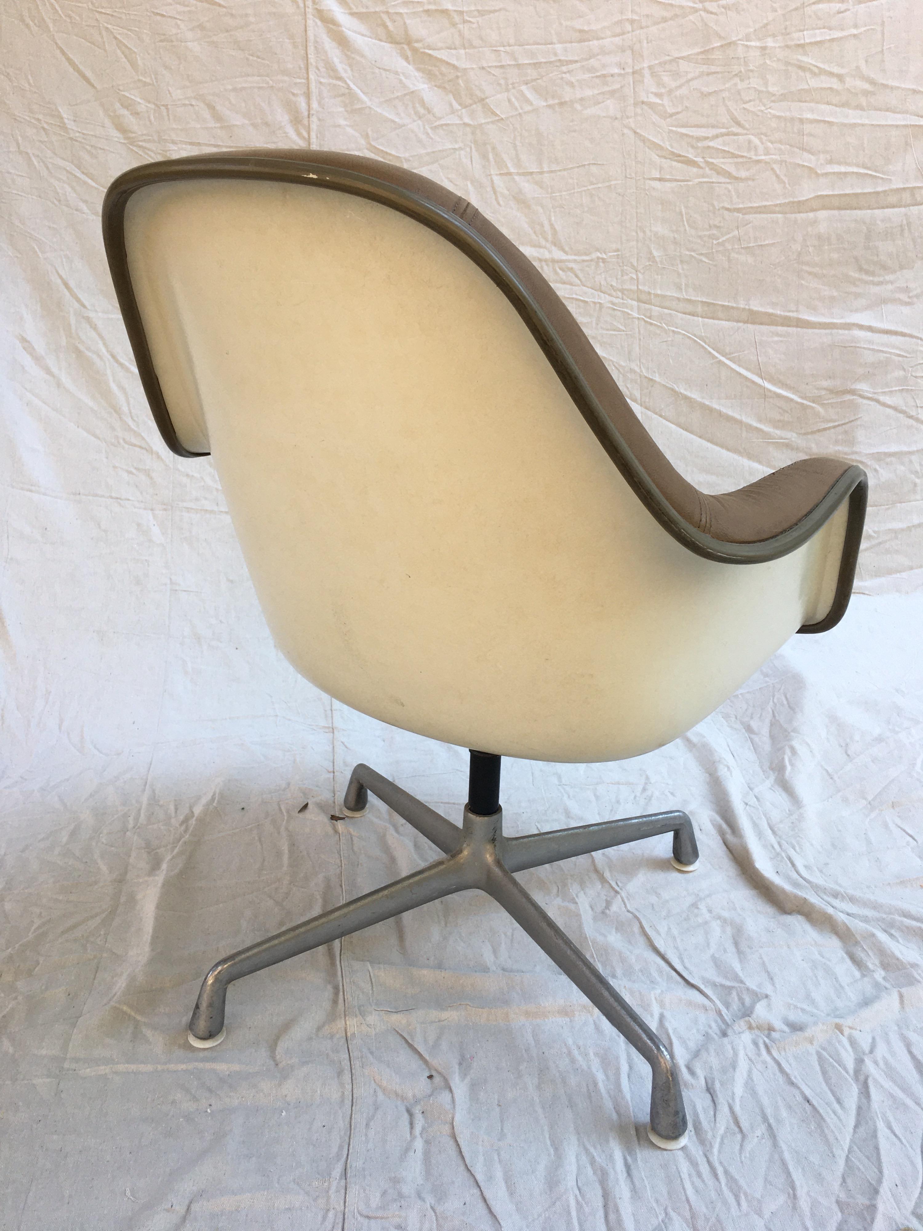 Eames Leather High Back Chairs 3