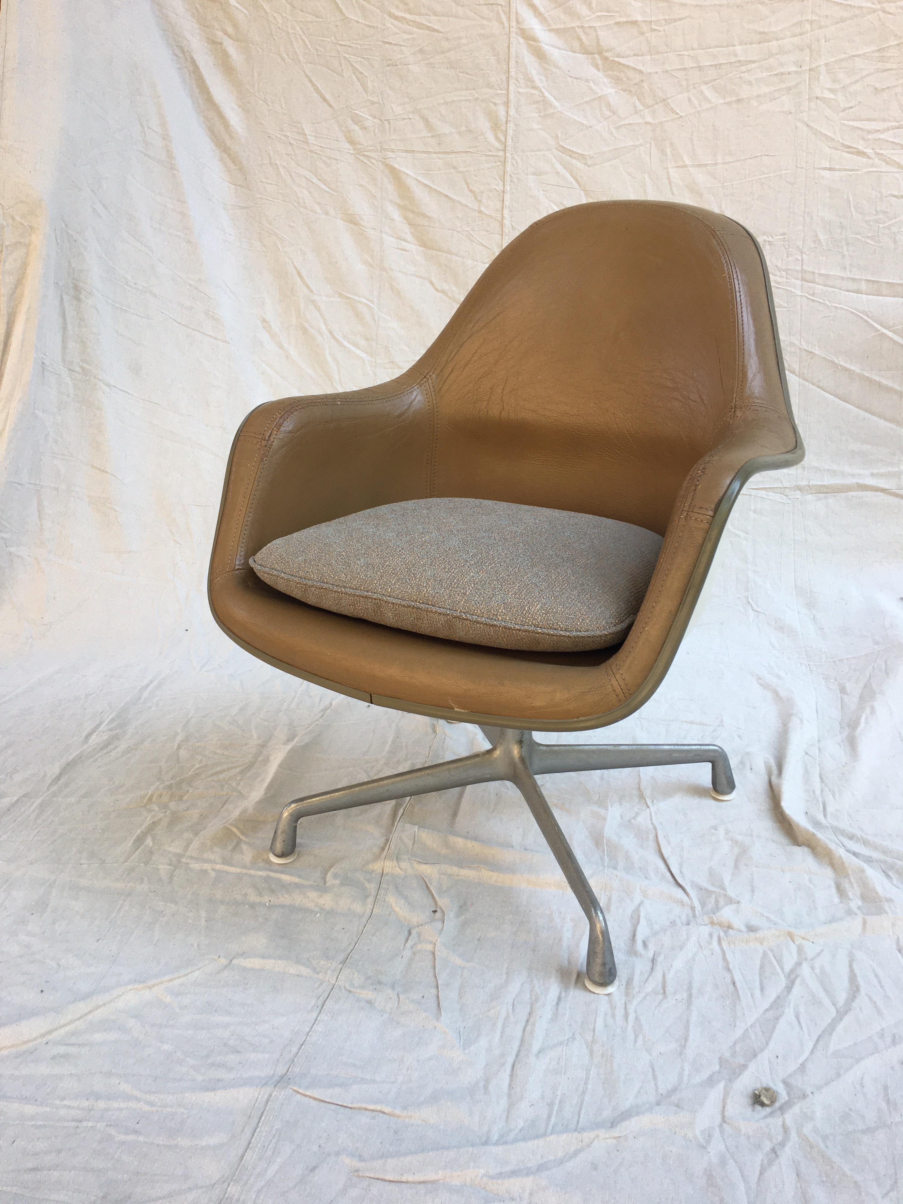 American Eames Leather High Back Chairs