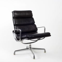 Eames Leather Swivel Soft Pad EA 216 Lounge Chair von Interform für Herman Miller