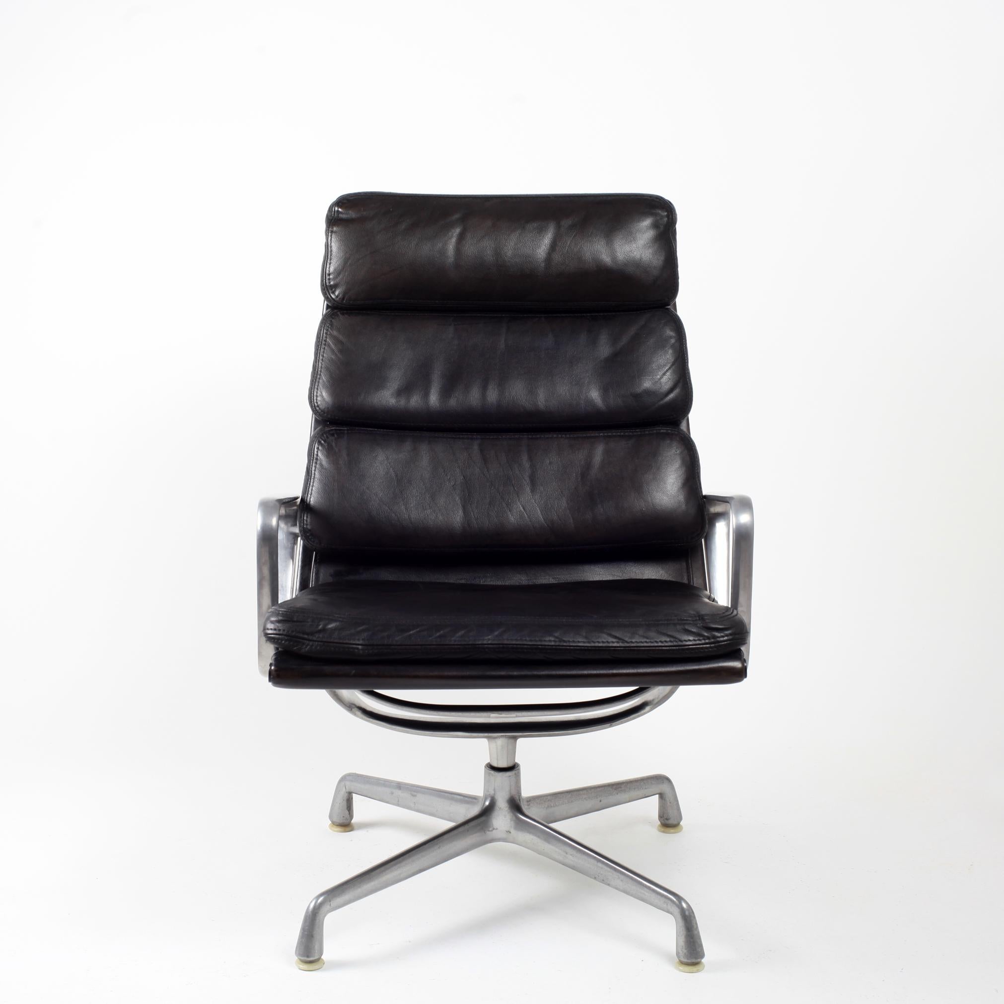 eames swivel chair leather