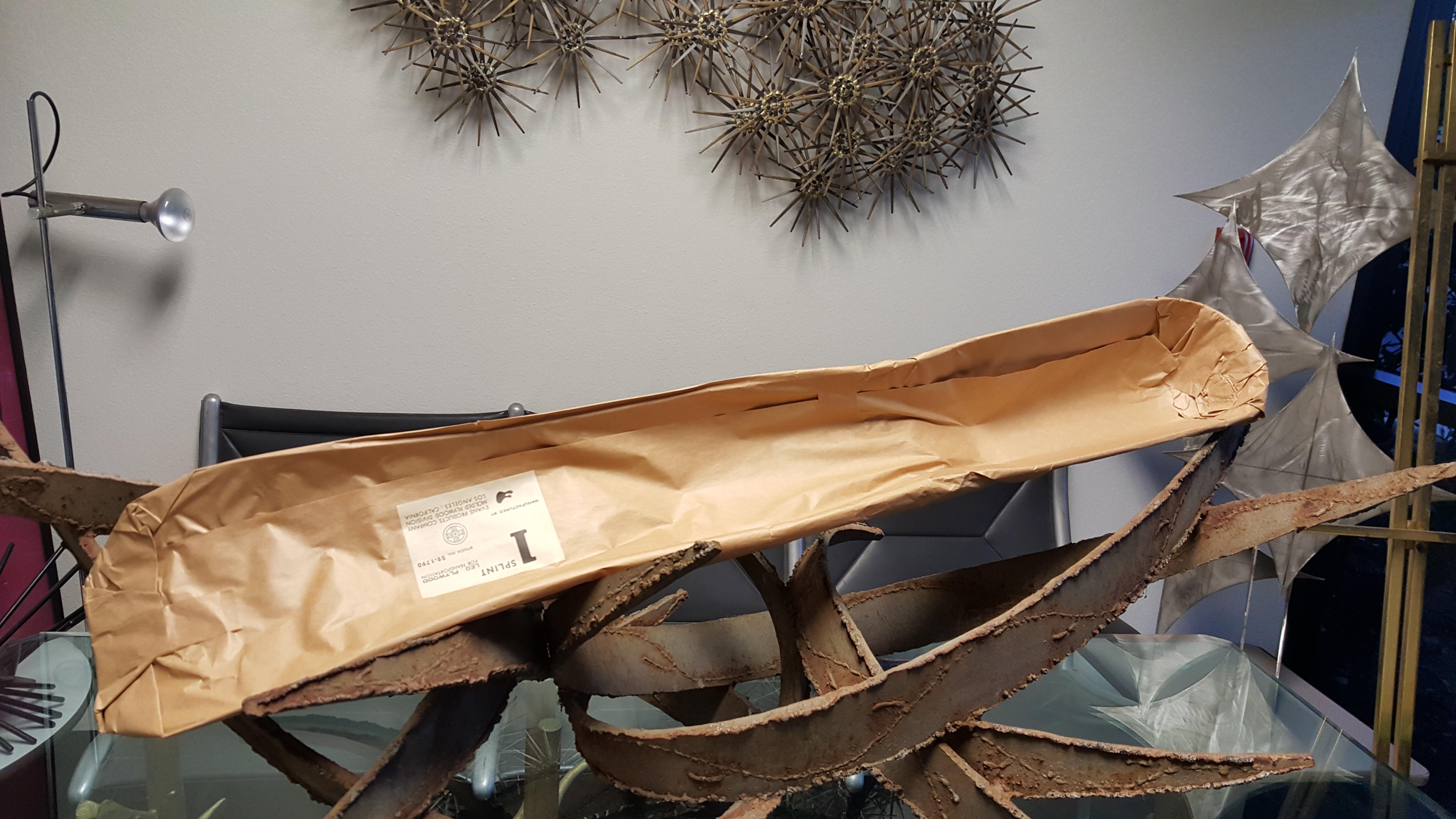 Stecca per gambe Eames in confezione originale Evans Products Co. Compensato di betulla 1943 In condizioni buone in vendita a Monrovia, CA