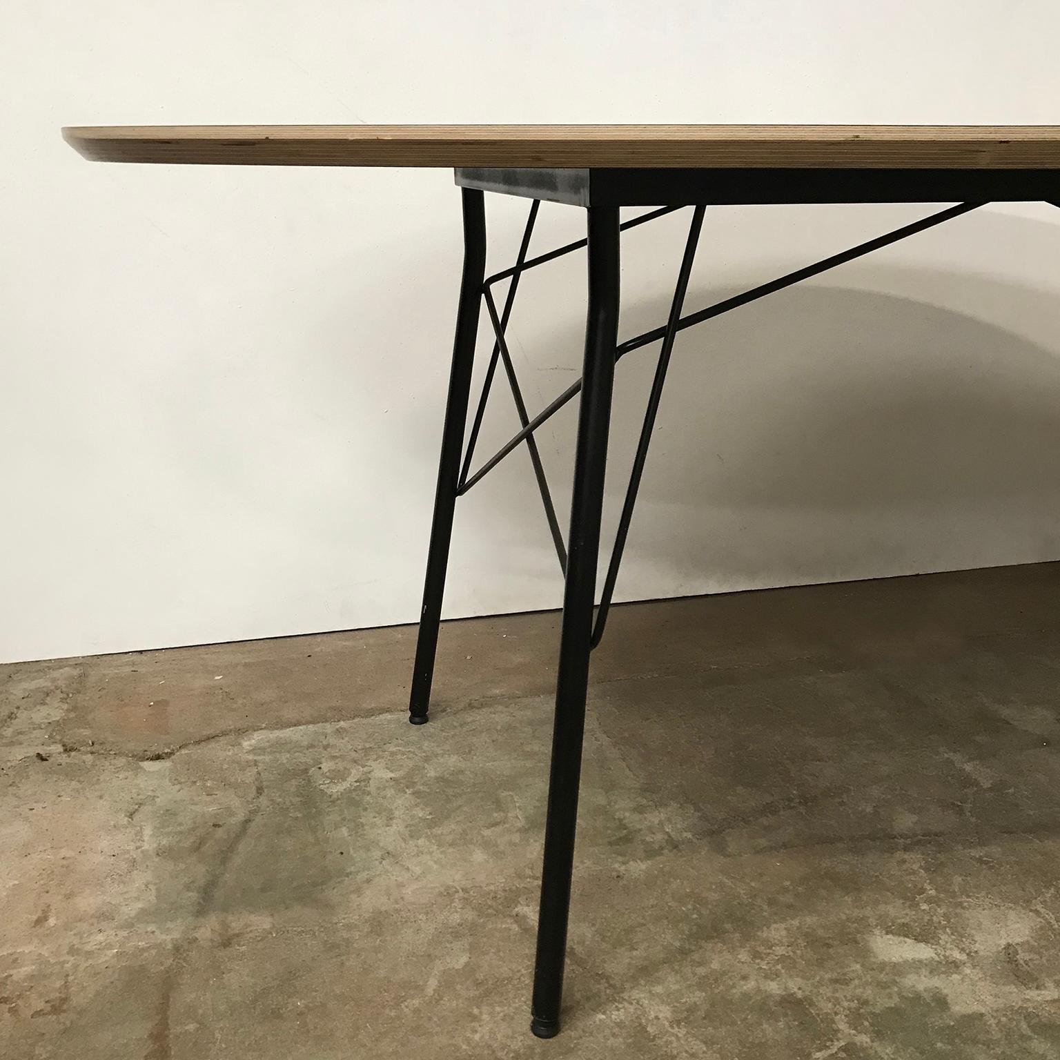 Mid-20th Century Eames like Oval Dining Table, Excellent Matching with Dowel or Eiffel Chairs
