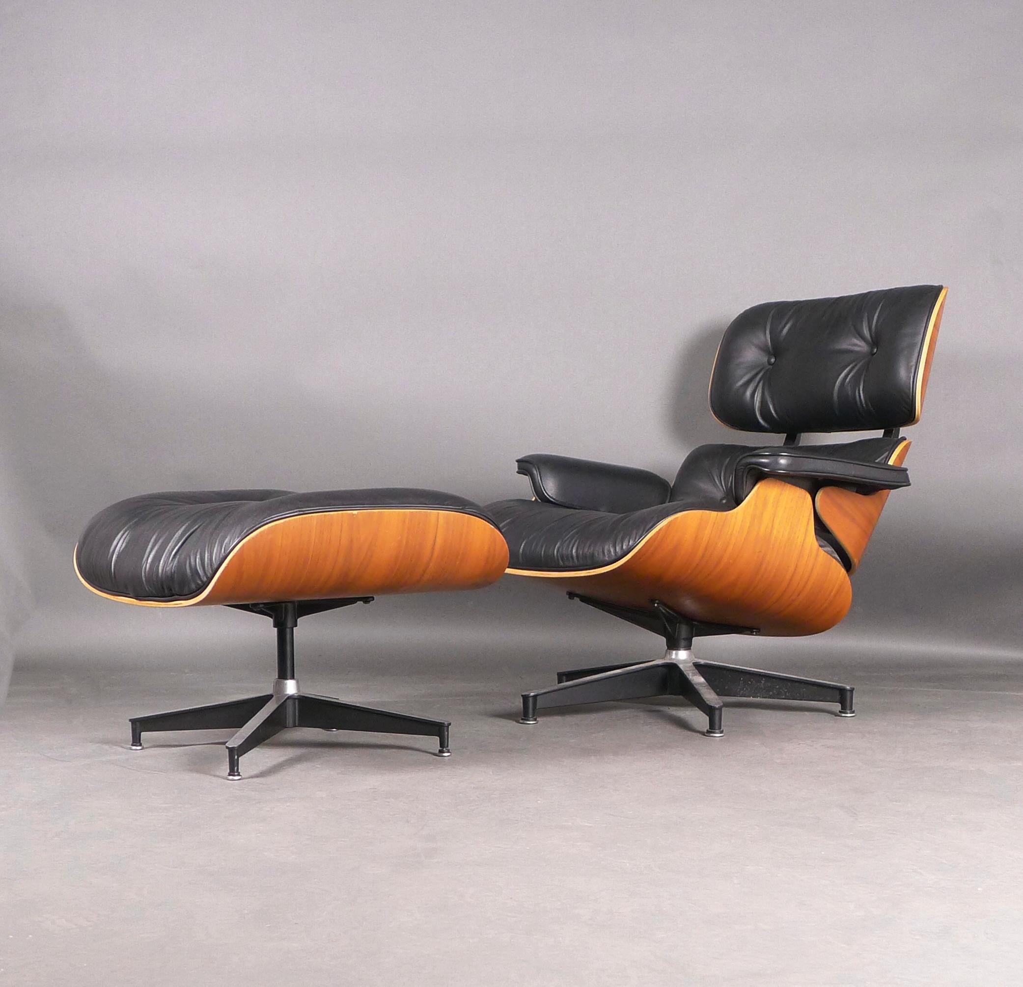 Eames Lounge Chair and Ottoman, model 670/671, Herman Miller, USA In Good Condition In Wargrave, Berkshire