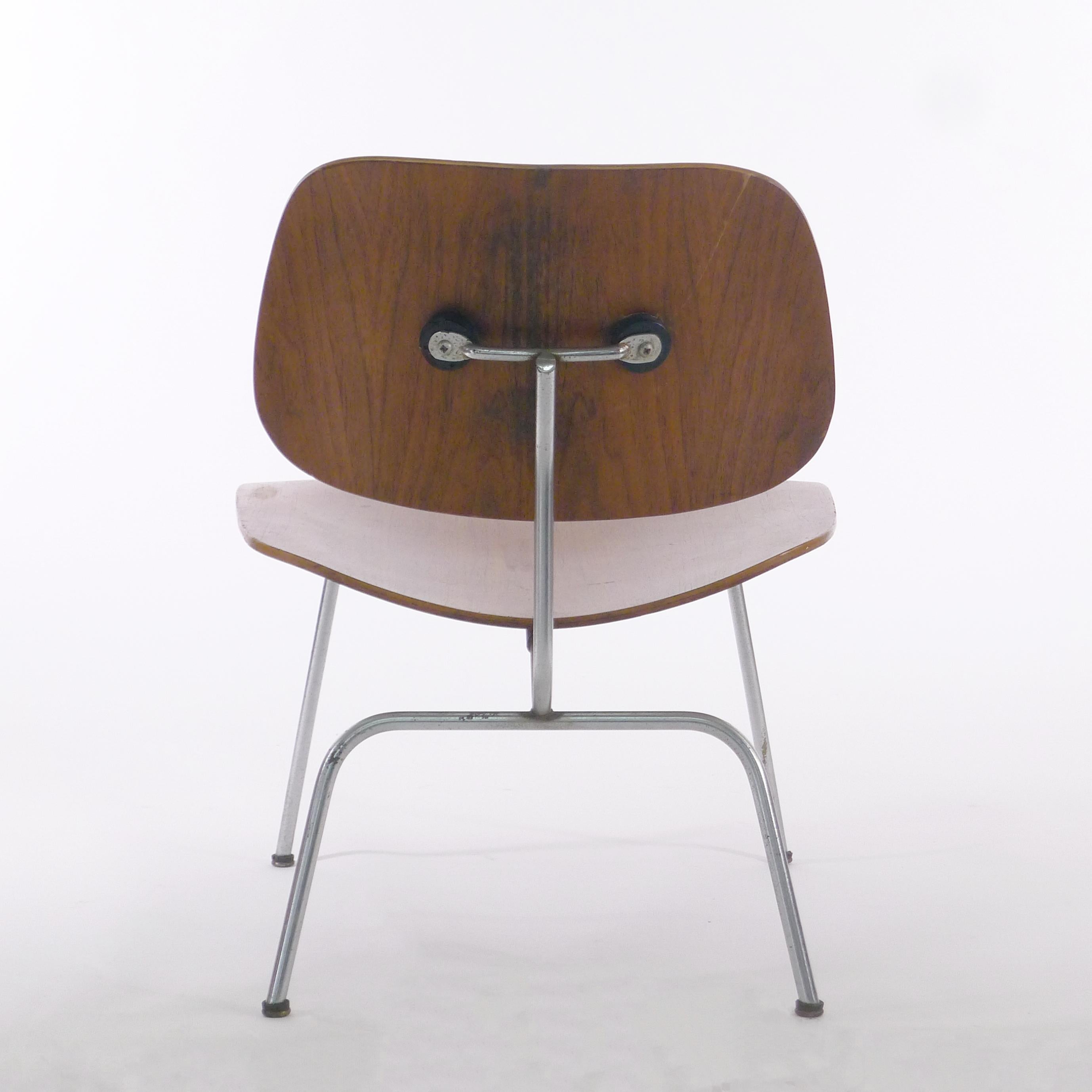 Mid-Century Modern Eames Lounge Chair Metal (LCM), Herman Miller, 2nd Generation, circa 1953