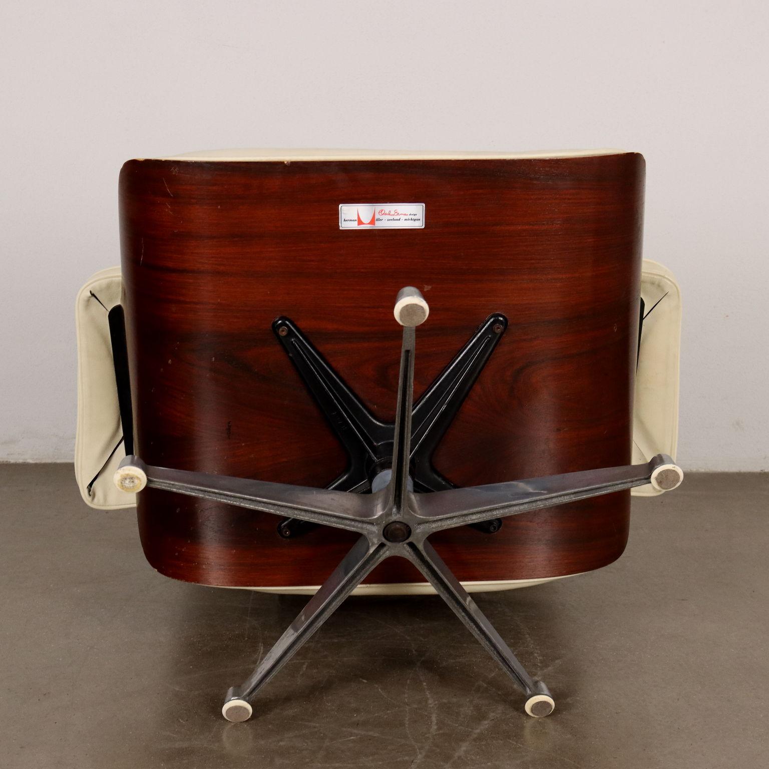 Alluminio Eames Lounge Chair produzione Herman Miller 1960-70