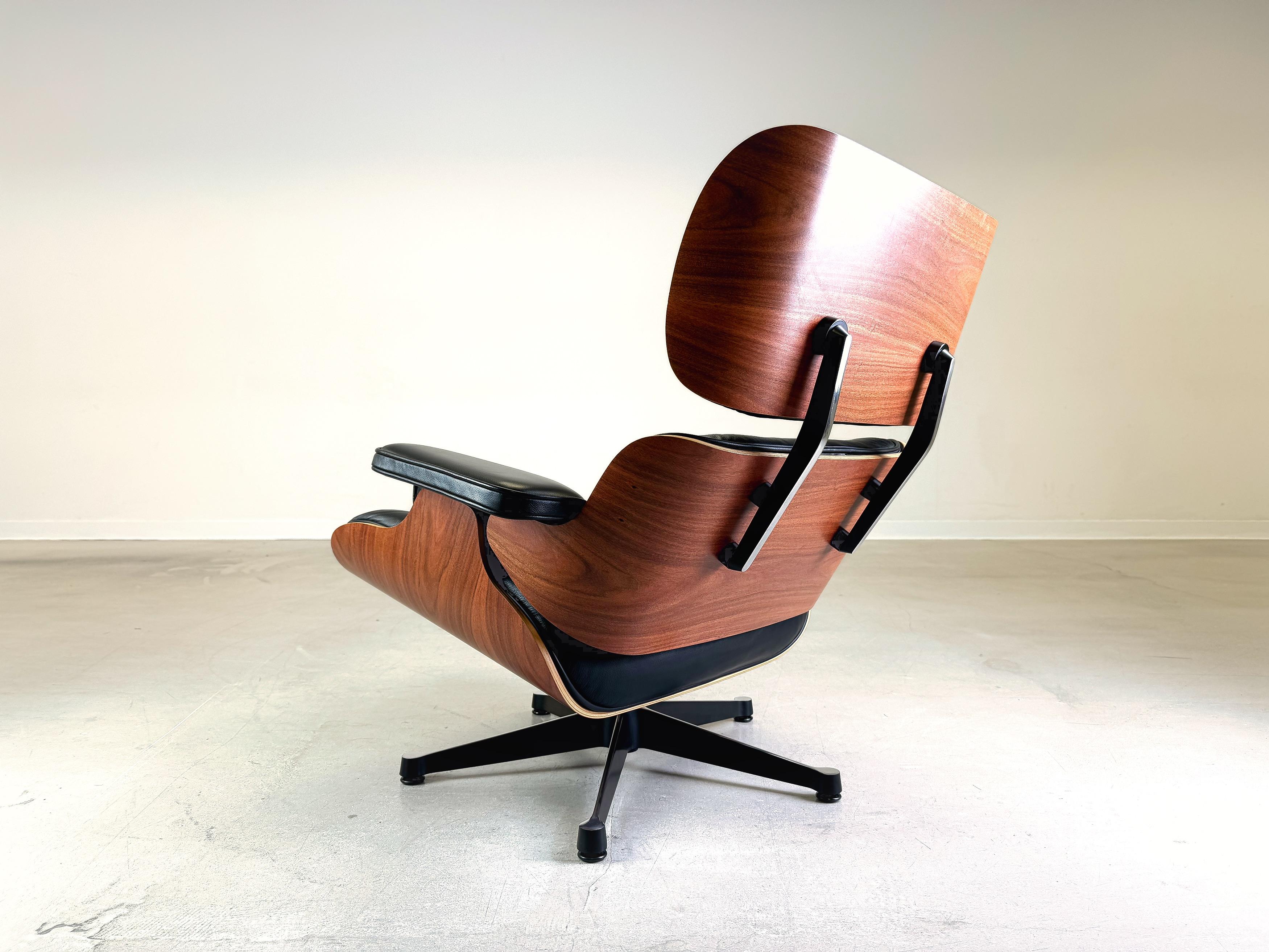 Eames Lounge chair Vitra armchair incl. ottoman black 3