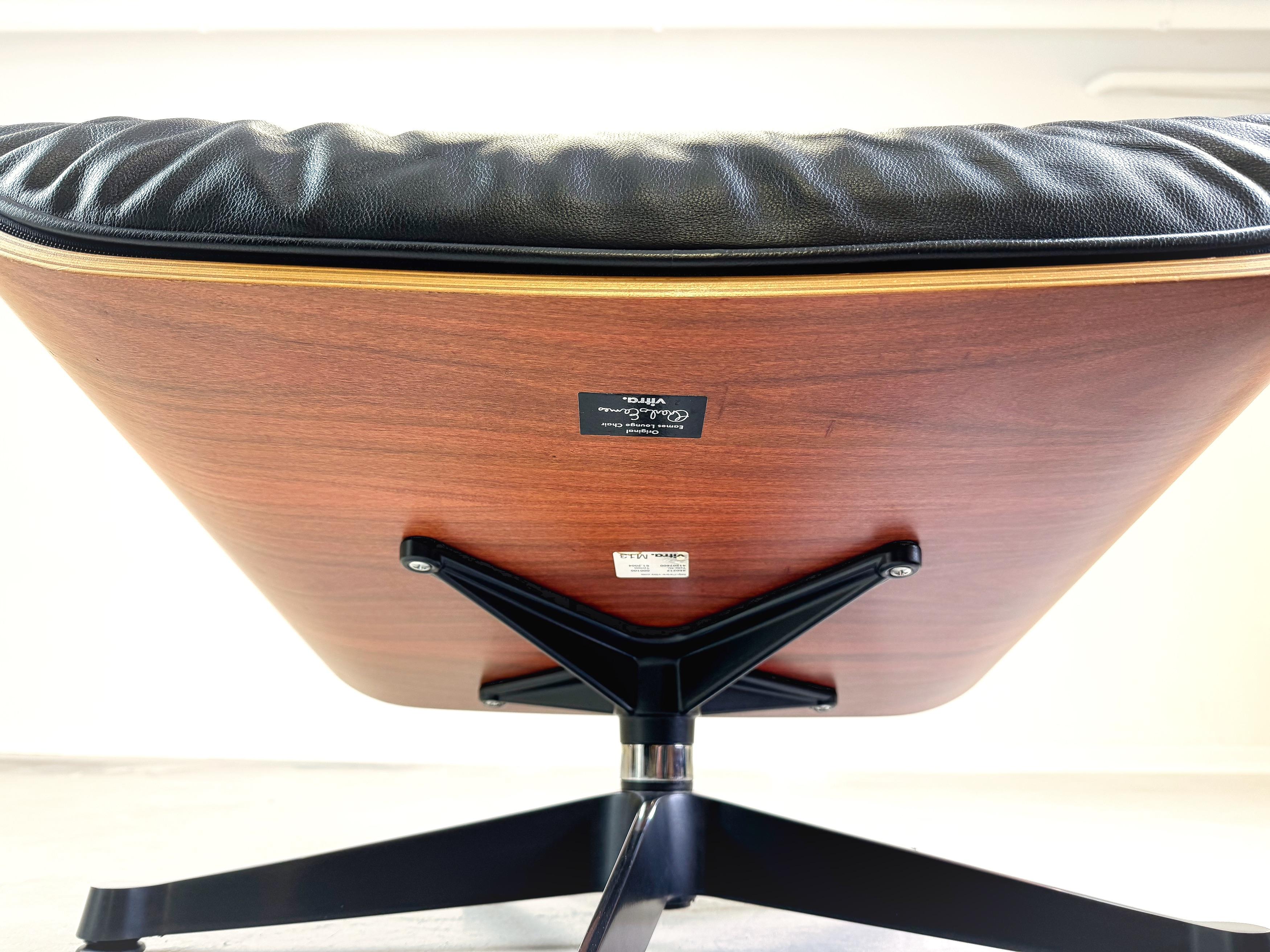 Eames Lounge chair Vitra armchair incl. ottoman black 10